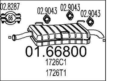 Глушитель выхлопных газов конечный MTS 01.66800