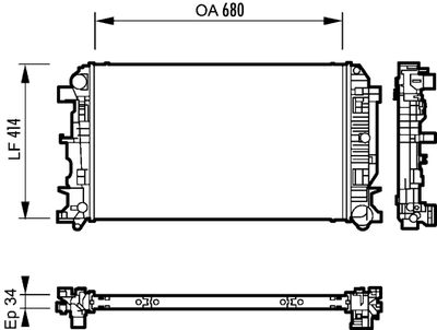 Radiators, Motora dzesēšanas sistēma VALEO 735088
