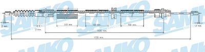 Тросик, cтояночный тормоз SAMKO C0262B