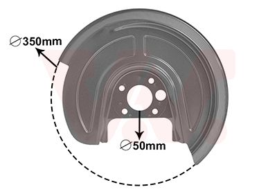 Dubļu sargs, Bremžu disks VAN WEZEL 5892373