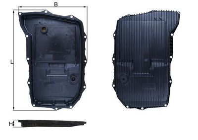 Масляный поддон, автоматическая коробка передач MAHLE HX255