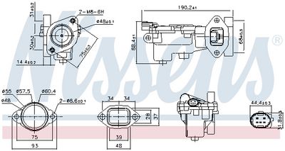Клапан возврата ОГ NISSENS 98519