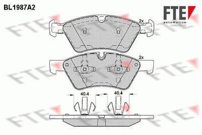Bremžu uzliku kompl., Disku bremzes FTE 9010577