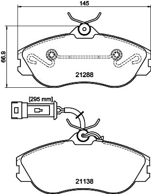 HELLA PAGID 8DB355017911 Bremžu uzliku kompl