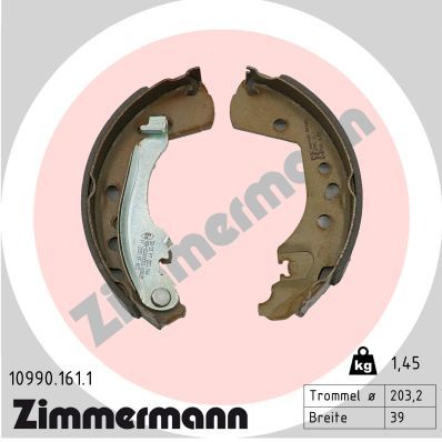 Bremžu loku komplekts ZIMMERMANN 10990.161.1
