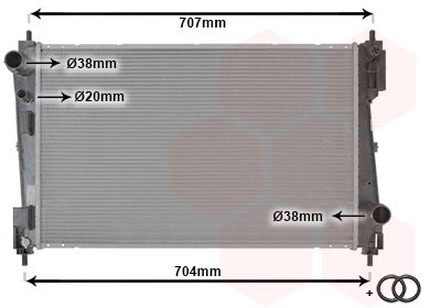 Radiators, Motora dzesēšanas sistēma VAN WEZEL 17002311