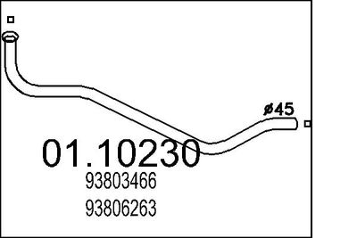 Труба выхлопного газа MTS 01.10230
