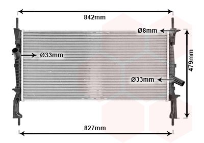 Radiators, Motora dzesēšanas sistēma VAN WEZEL 18002405