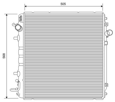 Radiators, Motora dzesēšanas sistēma VALEO 701635