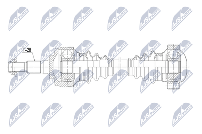 Приводной вал NTY NPW-PS-015