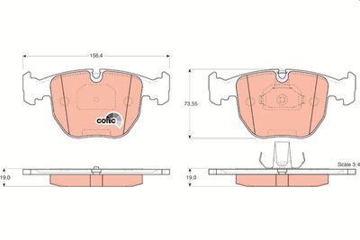 Комплект тормозных колодок, дисковый тормоз TRW GDB1261