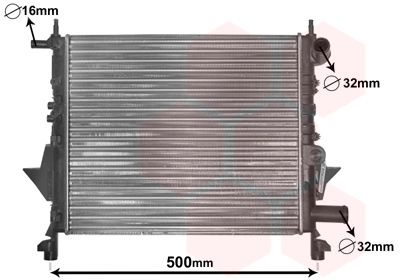 Radiators, Motora dzesēšanas sistēma VAN WEZEL 43002217
