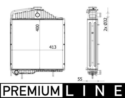 Радиатор, охлаждение двигателя MAHLE CR 2328 000P