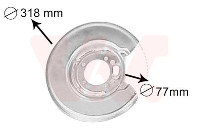 Dubļu sargs, Bremžu disks VAN WEZEL 5994373