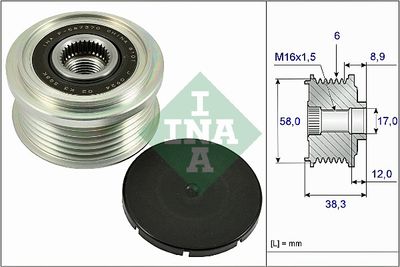 Ģeneratora brīvgaitas mehānisms Schaeffler INA 535 0266 10