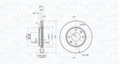 Тормозной диск MAGNETI MARELLI 360406040501
