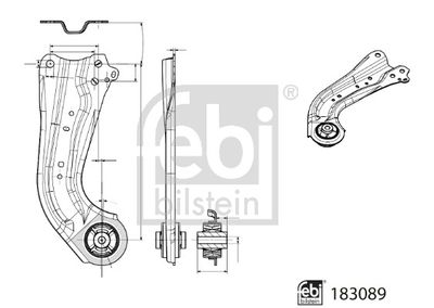 FEBI BILSTEIN 183089 Neatkarīgās balstiekārtas svira