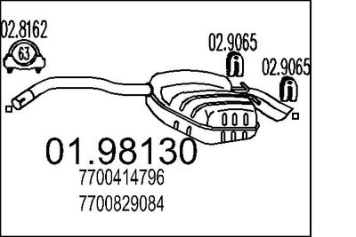 Глушитель выхлопных газов конечный MTS 01.98130
