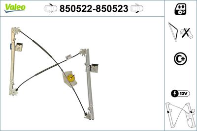 Стеклоподъемник VALEO 850522