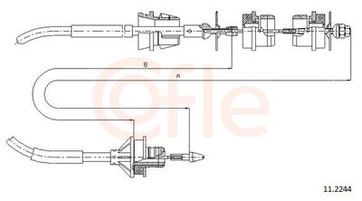 Трос, управление сцеплением COFLE 92.11.2244