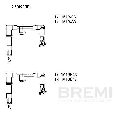 Augstsprieguma vadu komplekts BREMI 220K200