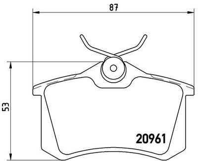 Bremžu uzliku kompl., Disku bremzes BREMBO P 61 088