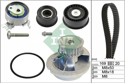 Ūdenssūknis + Zobsiksnas komplekts Schaeffler INA 530 0078 31