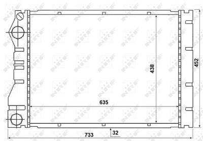 Радиатор, охлаждение двигателя NRF 53975