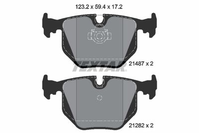 Комплект тормозных колодок, дисковый тормоз TEXTAR 2148781