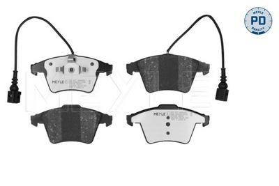 Bremžu uzliku kompl., Disku bremzes MEYLE 025 237 4919/PD