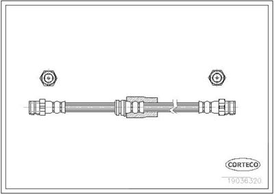 Bremžu šļūtene CORTECO 19036320