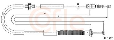 Тросик, cтояночный тормоз COFLE 92.12.1502