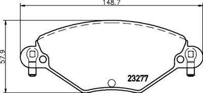 HELLA PAGID 8DB355019411 Bremžu uzliku kompl