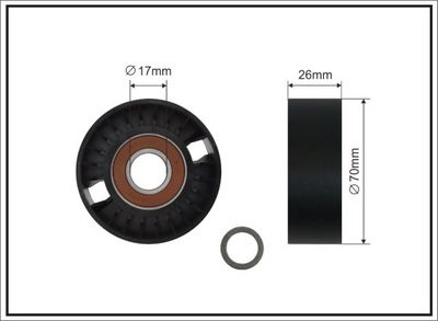 Натяжной ролик, поликлиновой ремень CAFFARO 500396 SC