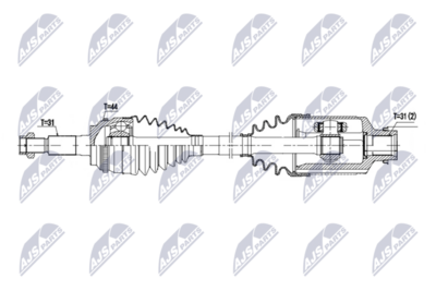 półoś napędowa NTY NPW-FR-209