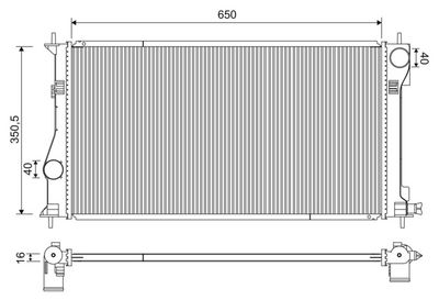 Radiators, Motora dzesēšanas sistēma VALEO 701217