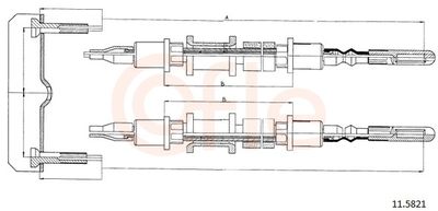 Тросик, cтояночный тормоз COFLE 11.5821