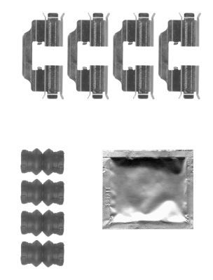 Комплектующие, колодки дискового тормоза HELLA 8DZ 355 205-301