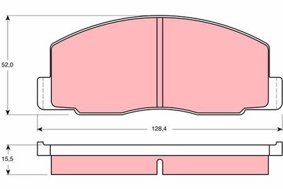 Bremžu uzliku kompl., Disku bremzes TRW GDB388