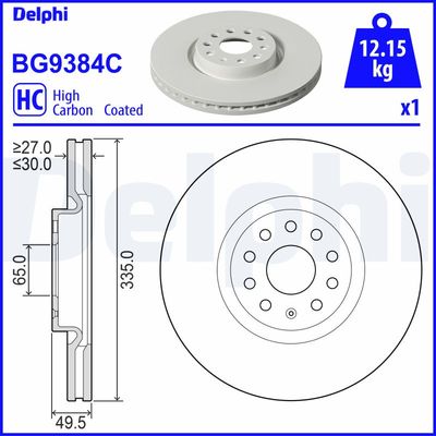 Bremžu diski DELPHI BG9384C