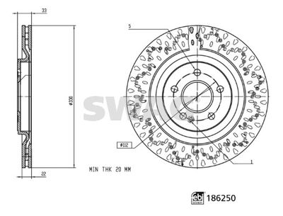Bremžu diski SWAG 33 11 0322