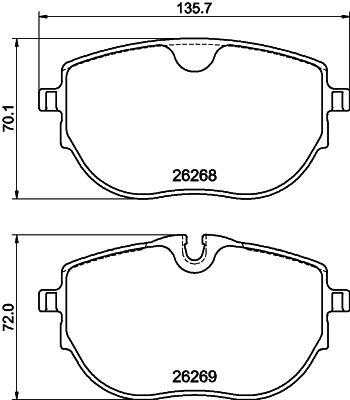 Bremžu uzliku kompl., Disku bremzes HELLA 8DB 355 040-921
