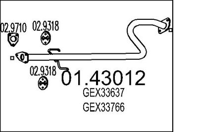 Izplūdes caurule MTS 01.43012