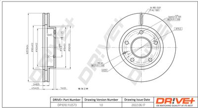 Тормозной диск Dr!ve+ DP1010.11.0573