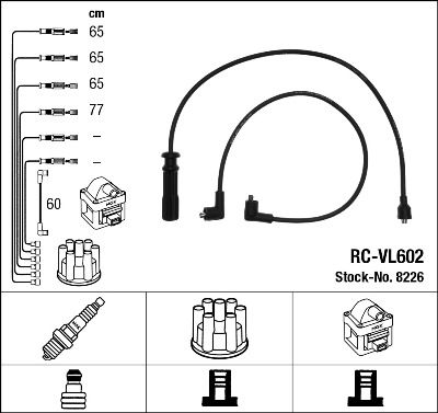 Augstsprieguma vadu komplekts NGK 8226