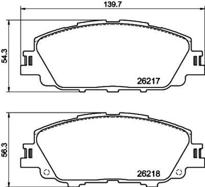 HELLA PAGID 8DB355040411 Bremžu uzliku kompl