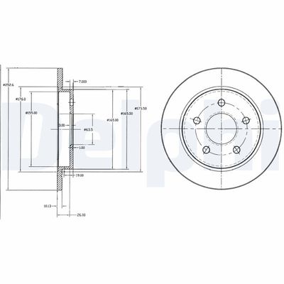 Тормозной диск DELPHI BG2332