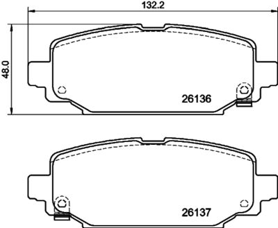 Bremžu uzliku kompl., Disku bremzes HELLA PAGID 8DB 355 040-251