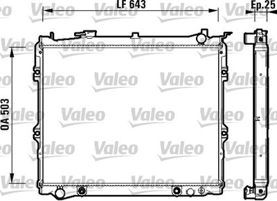 Radiators, Motora dzesēšanas sistēma VALEO 734118