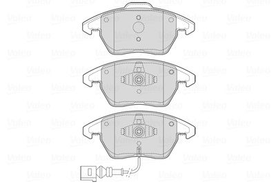 Bremžu uzliku kompl., Disku bremzes VALEO 601723